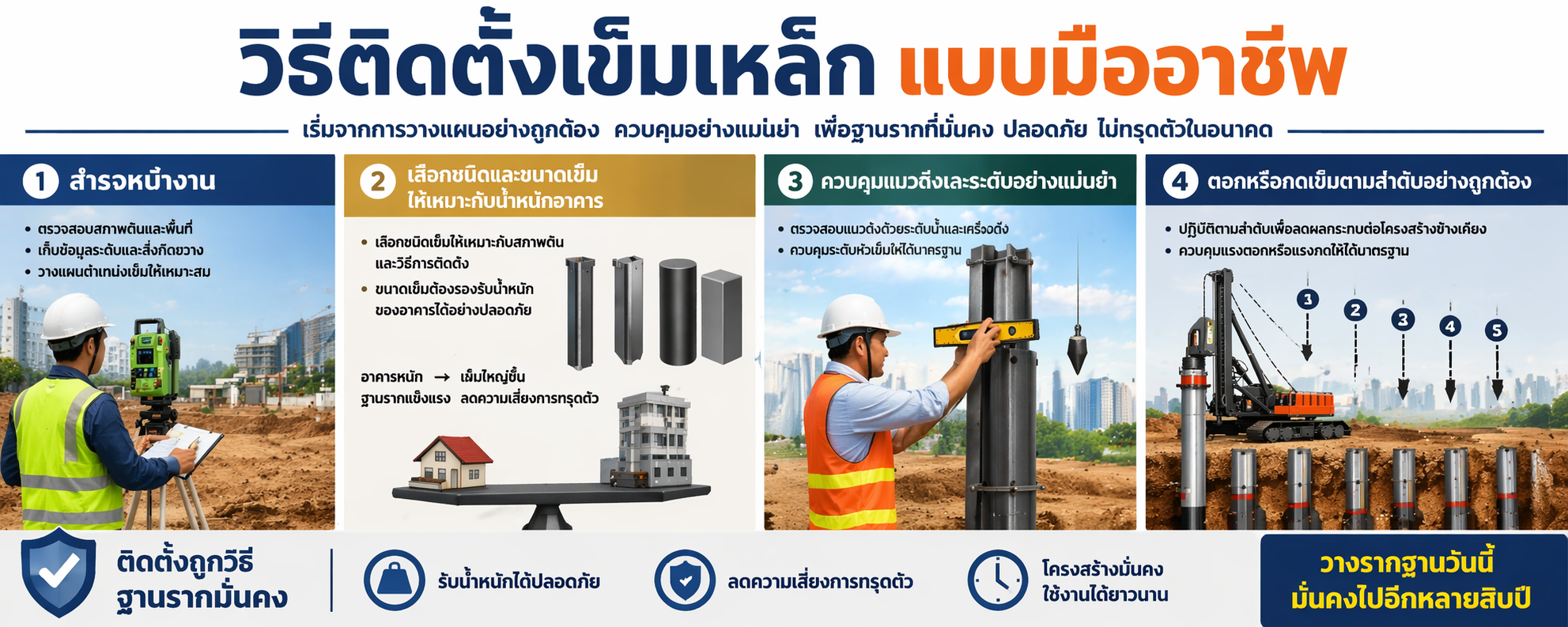 วิธีติดตั้งเข็มเหล็ก แบบมืออาชีพ