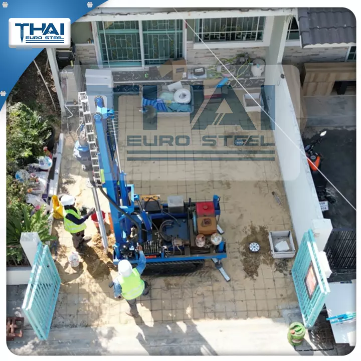 งานฐานรากโรงรถและกันสาด