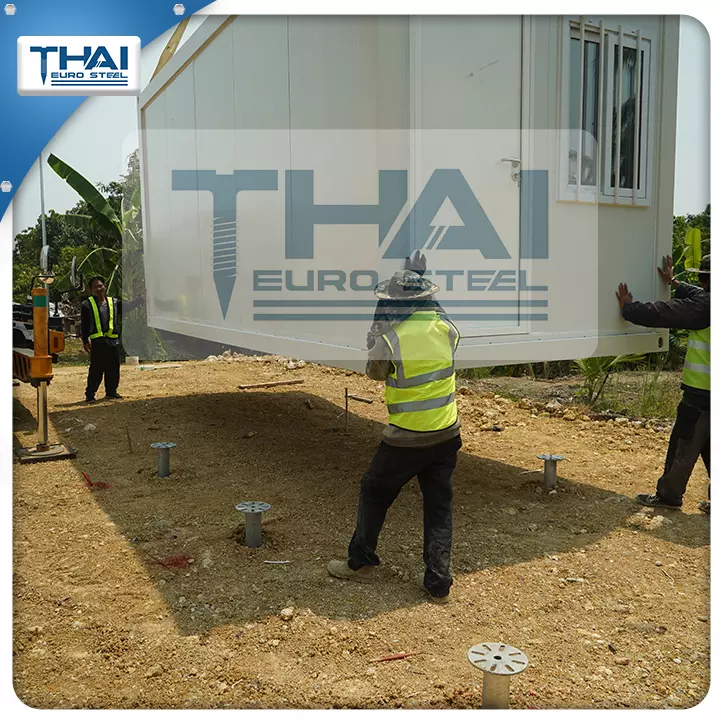 งานติดตั้งเข็มเหล็กบ้านน็อคดาวน์